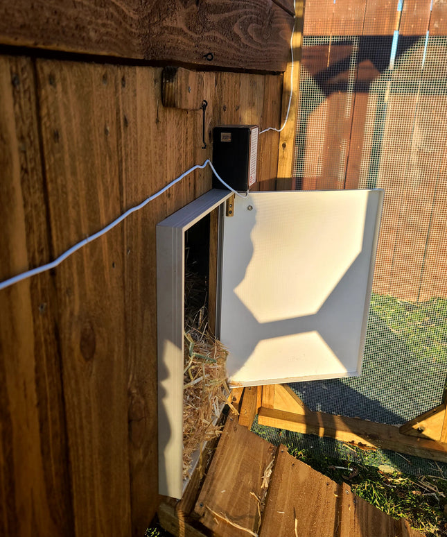 Premium Double Powered Chicken Coop Door with Battery Back Up