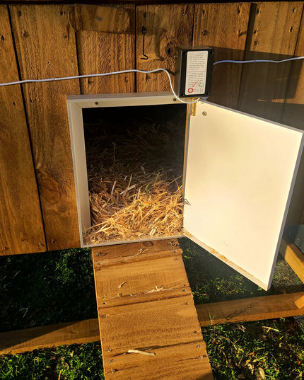 Premium Double Powered Chicken Coop Door with Battery Back Up