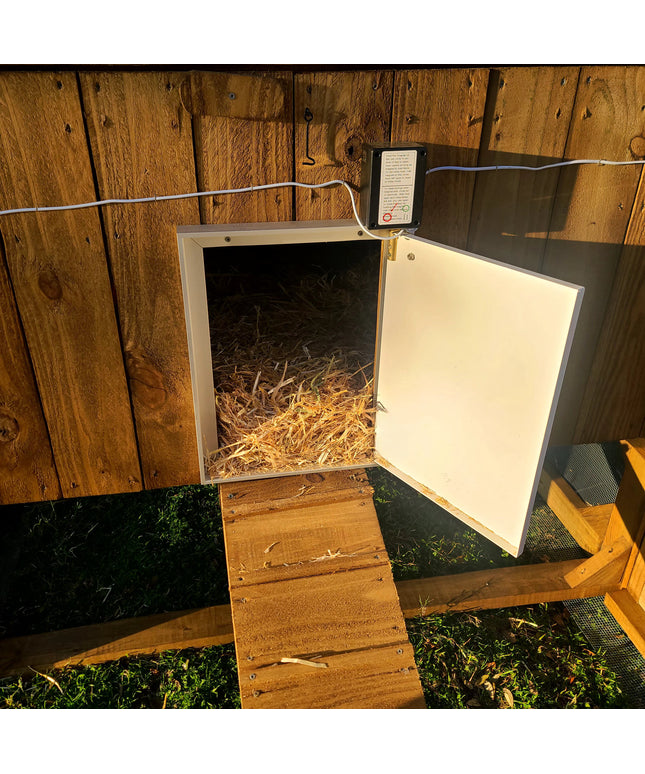 Premium Double Powered Chicken Coop Door with Battery Back Up
