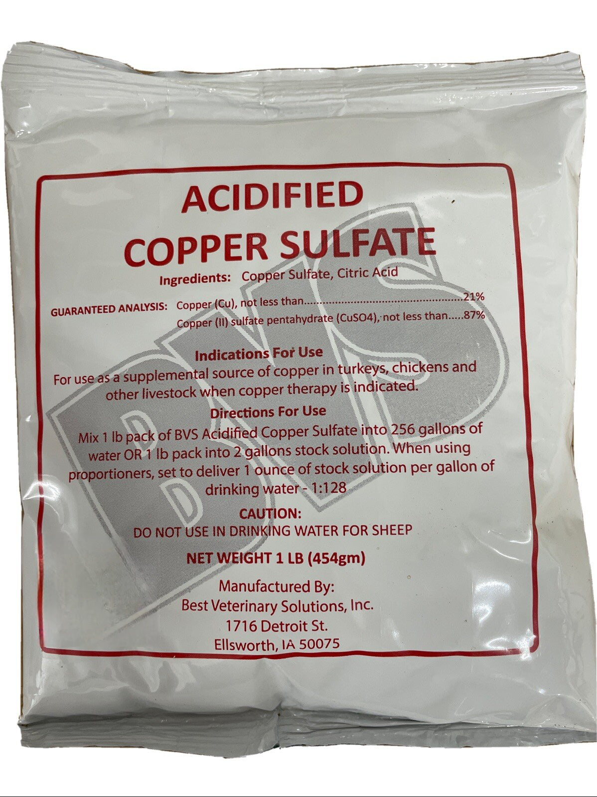 Acidified Copper Sulfate