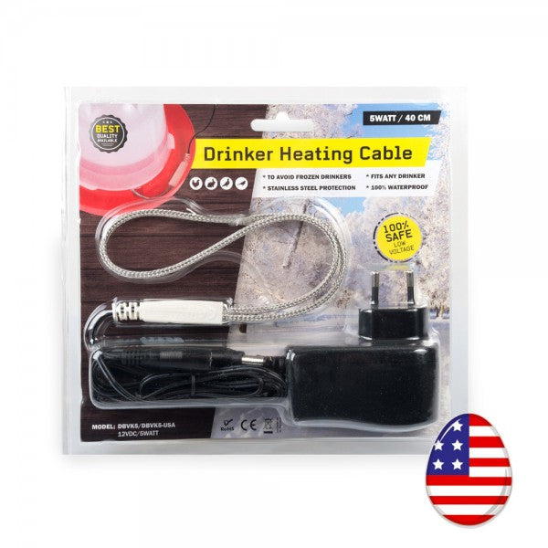 Drinker Heating Cable 12V DC - 5W (16” long)