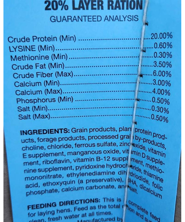20% Layer Pellet Complete Feed
